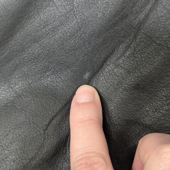 Vintage 80s Avon Fashions Black Leather Cropped Jacket - Mob Wife Blazer SZ M - Picture 10 of 13